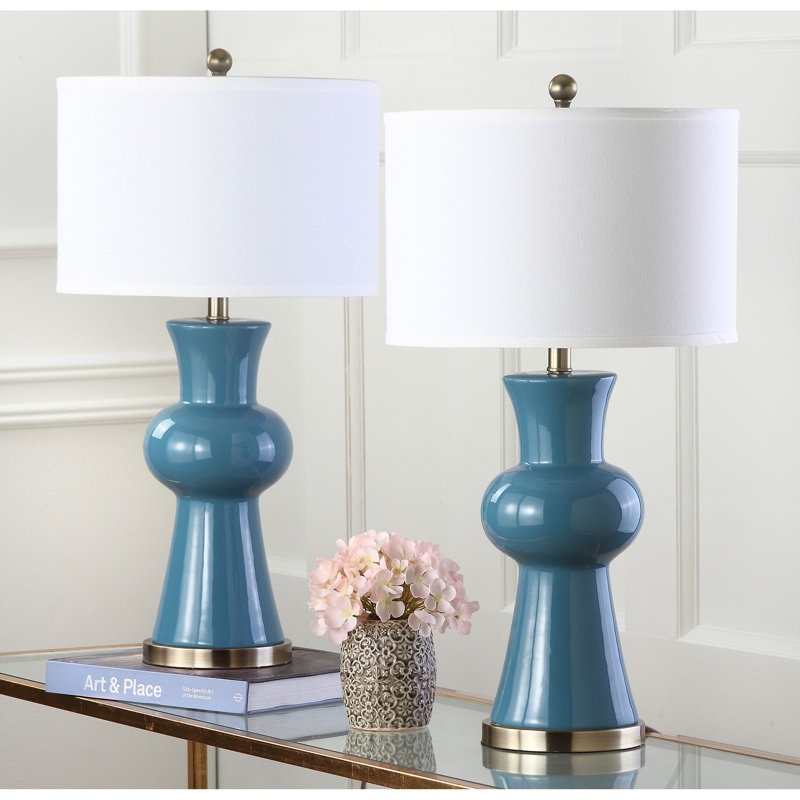 Ensemble de lampes de table 30 po Chanse, Bleu pâle