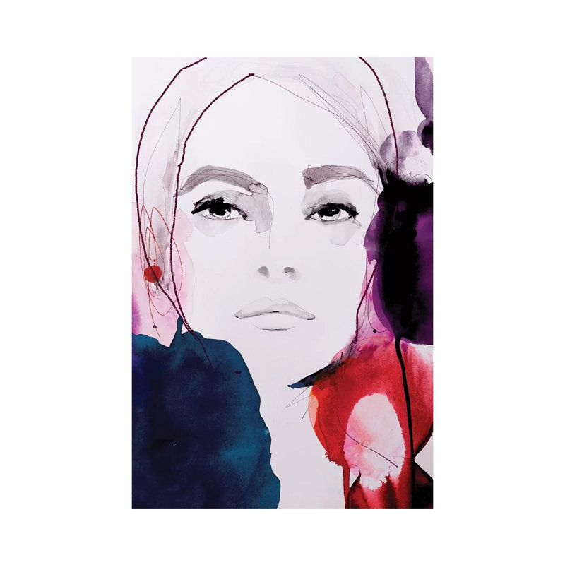 Rouge Noir 1 Piece Painting on Canvas, 66.04 cm H x 45.72 cm W x 1.91 cm D, Wrapped Canvas