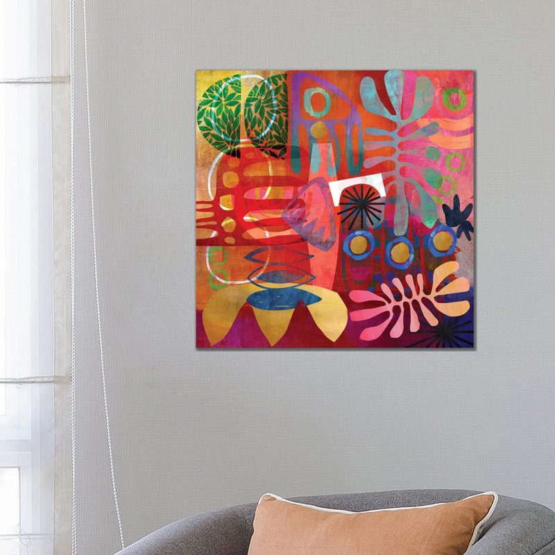 «African Abstract» par Nikki Chu - reproduction, H 26 po x l 26 po, Toile tendue, Sans cadre
