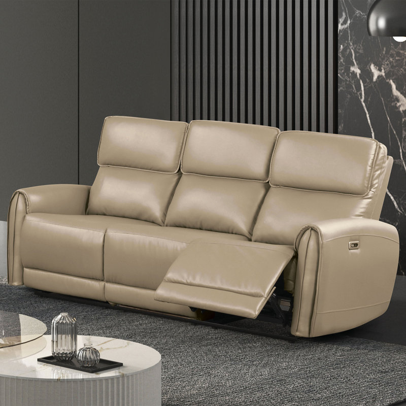 Canapé contemporain 81 po, beige, Beige