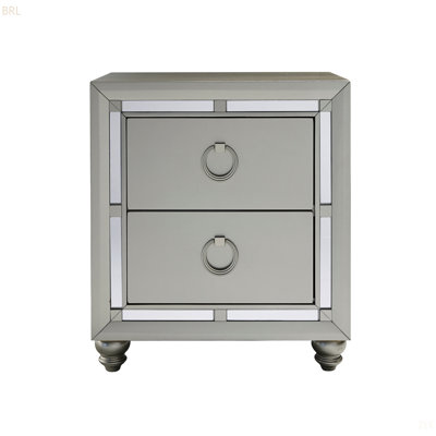 CHLOE GEMSTONE SILVER NIGHTSTAND