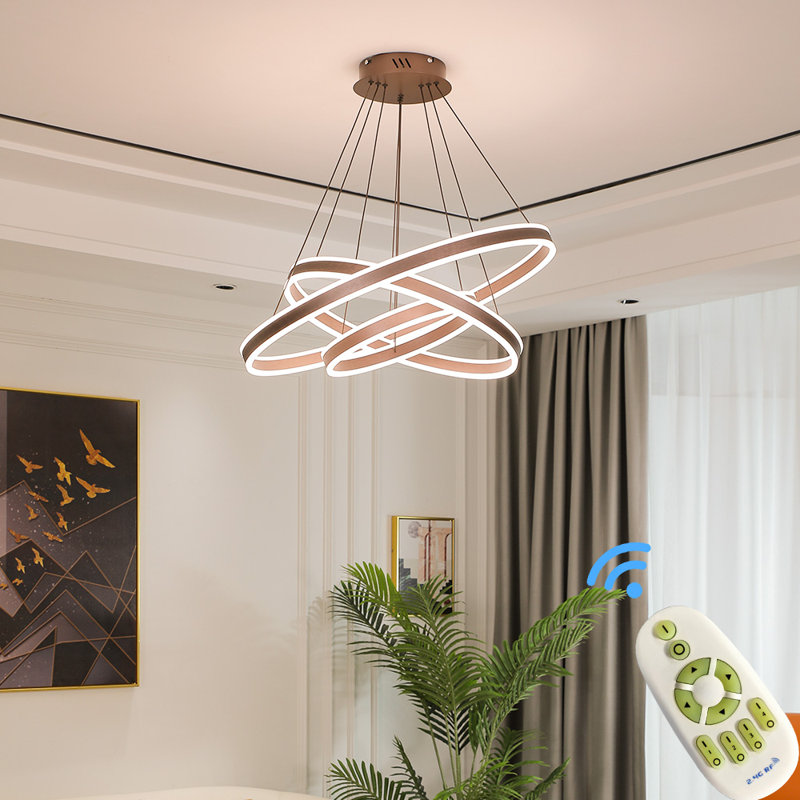 LED Pendant Light 3 Flames Jarom, Brown