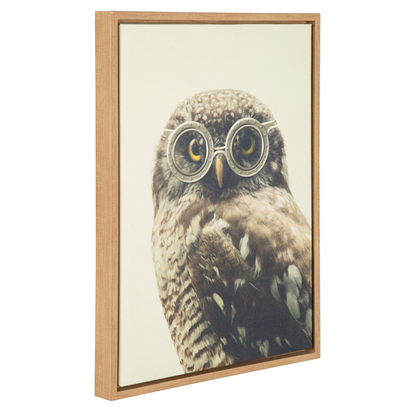 «Owl» par Emiko et Mark Franzen, reproduction d'art sur toile encadrée