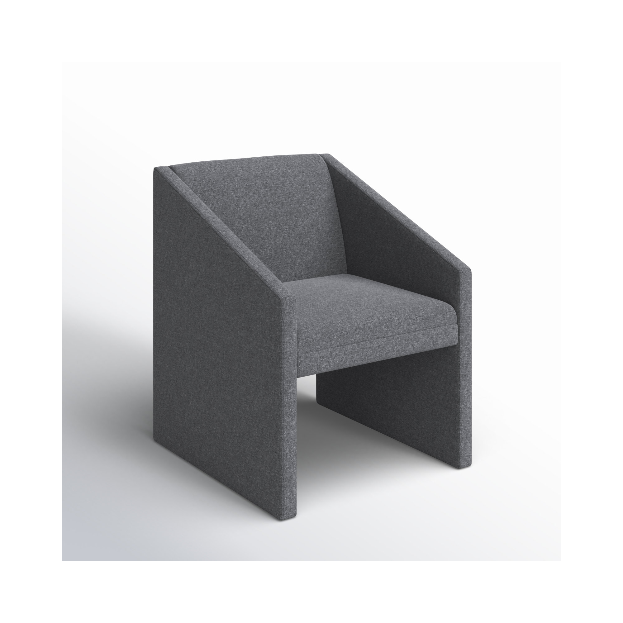 Dimeo Upholstered Armchair, Dark Gray Linen