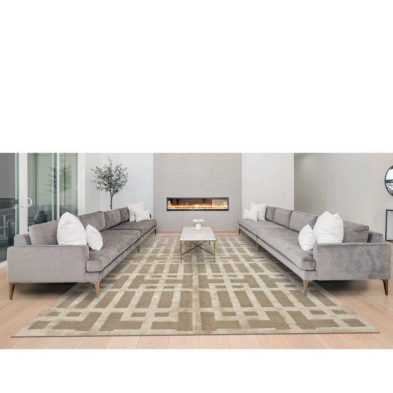 Geometric Area Rug, Rectangle 4' x 6'