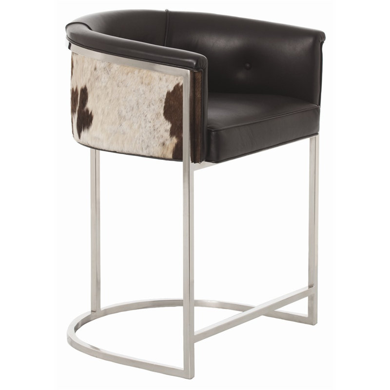 Calvin Upholstered Stool with Metal Frame