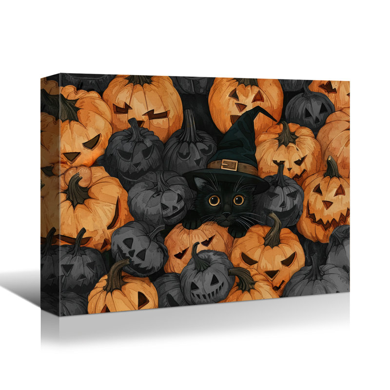 Art mural d'Halloween sur toile, H 20 po x l 30 po