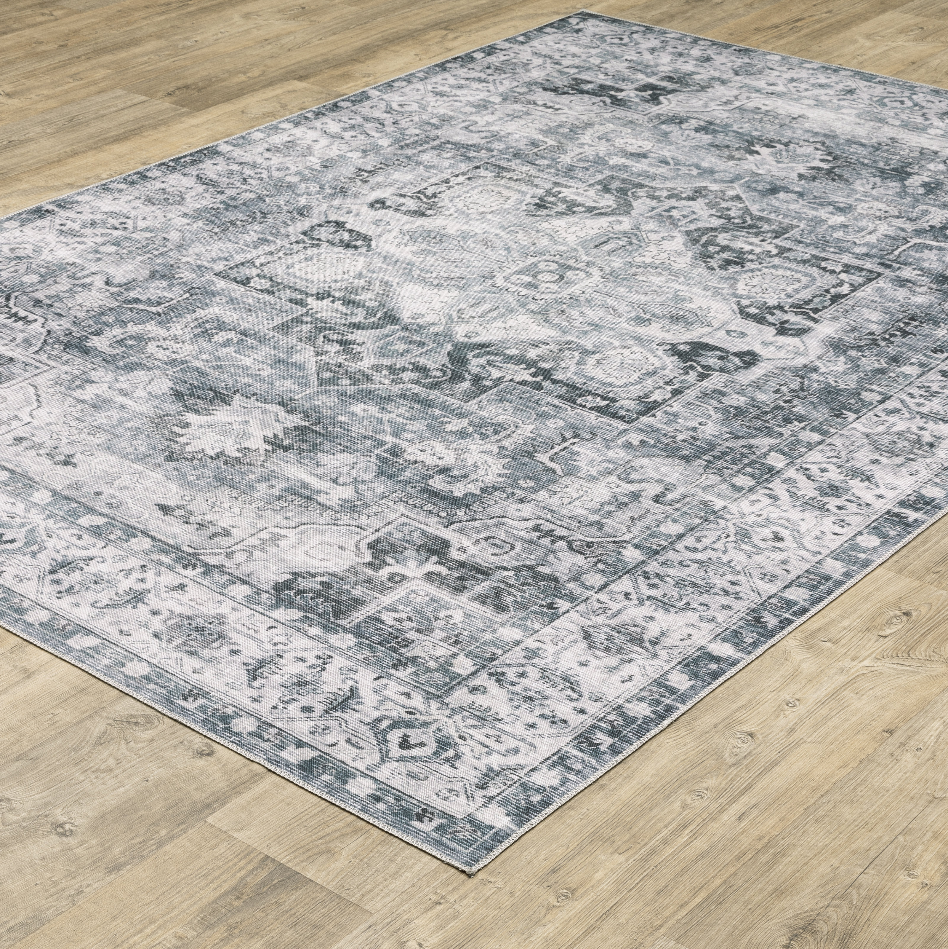  Area Rug Living Room Carpet: 5x7 Large Moroccan Soft Fluffy  Geometric Washable Bedroom Rugs Dining Room Home Office Nursery Low Pile  Decor Under Kitchen Table Blue/Ivory : Home & Kitchen