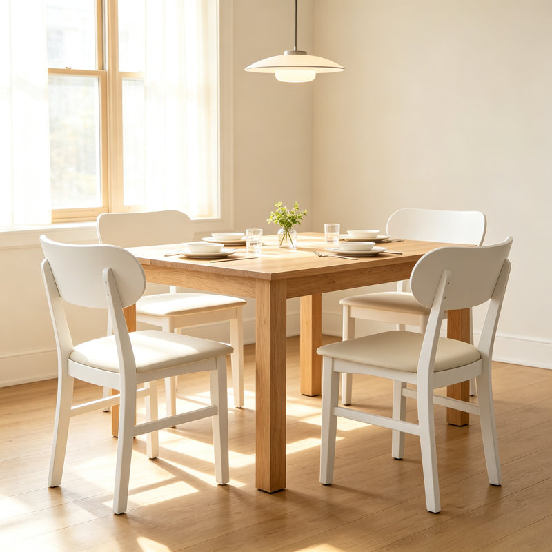 Ensemble de 2 chaises de salle à manger en similicuir Farmhouse