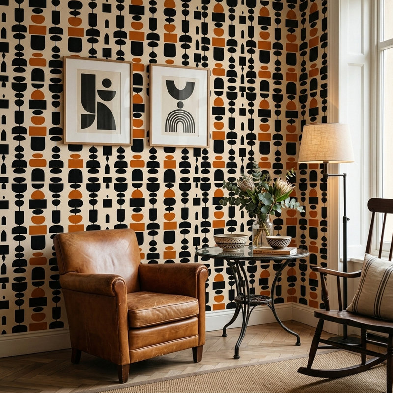 Décoration murale amovible Midem Mid Century Modern, Peler et coller