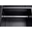 Black Metal Large-Capacity Wardrobe With Hanging Rod And Compartments-625112811