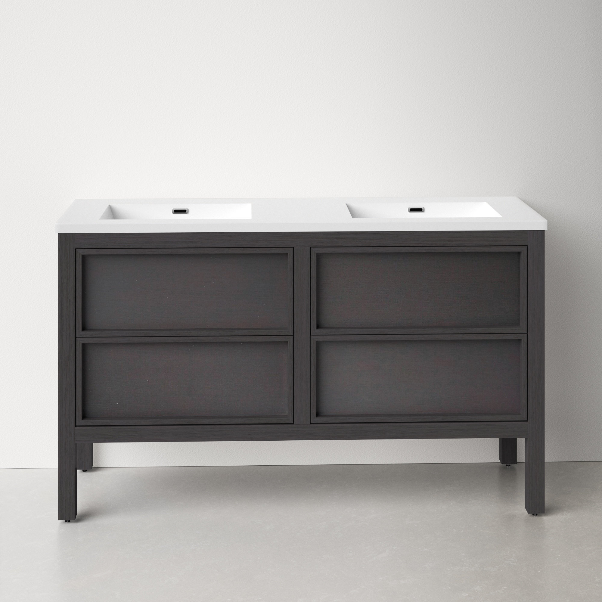 AllModern Gonzalo 55.12'' Free Standing Double Bathroom Vanity with ...