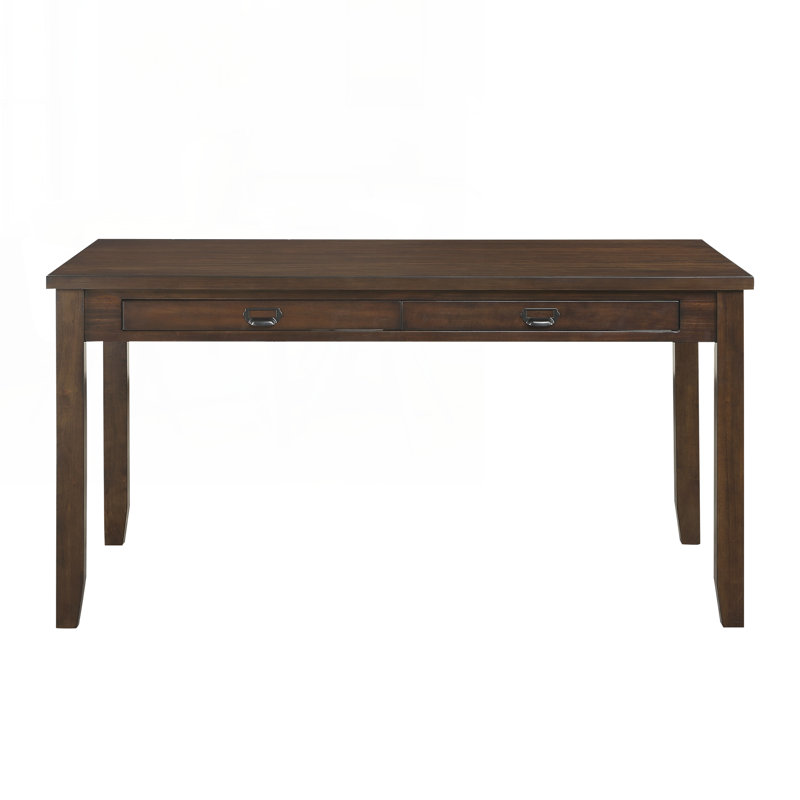 Table de salle à manger à finition bois de cerisier foncé avec 4 tiroirs 1 pièce