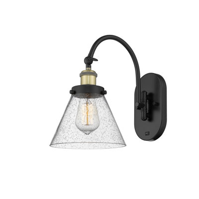 Applique murale 1 lumière 8 "avec bras pivotant Shauna Cone 8".
