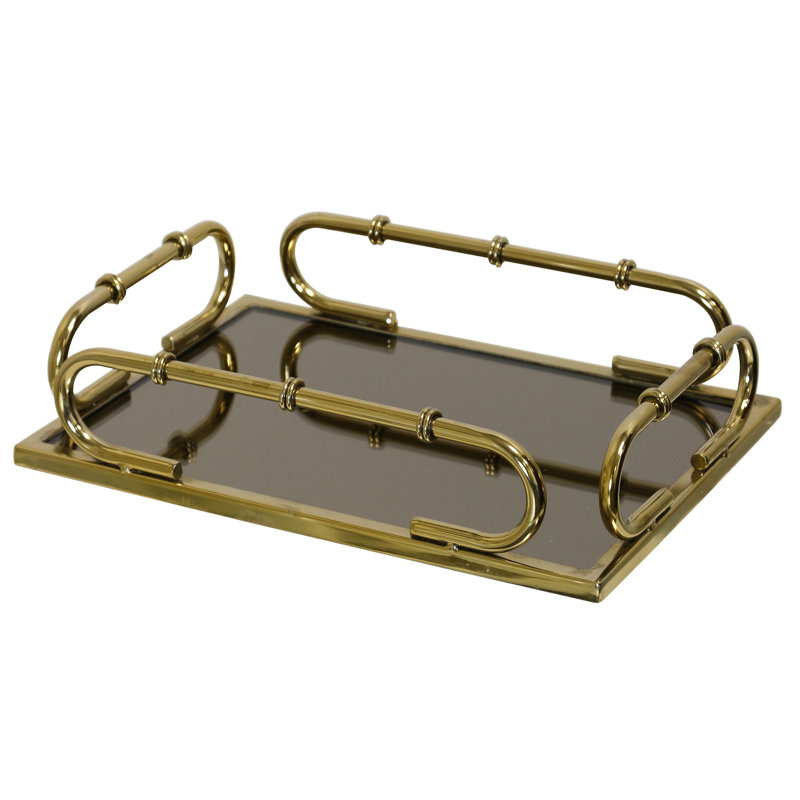 Plateau Belmont Gallery - doré - l 12,5 po x P 9 po x H 3 po, L 12,5 po x P 9 po x H 3 po