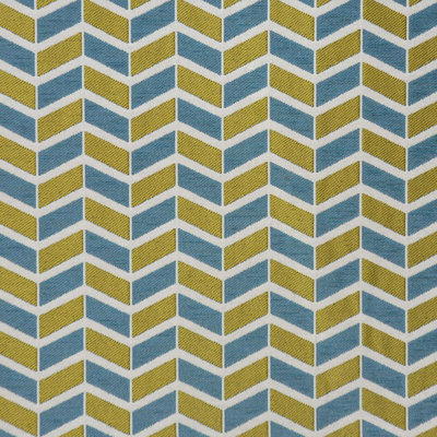 Tissu à chevrons avec ruban bleu