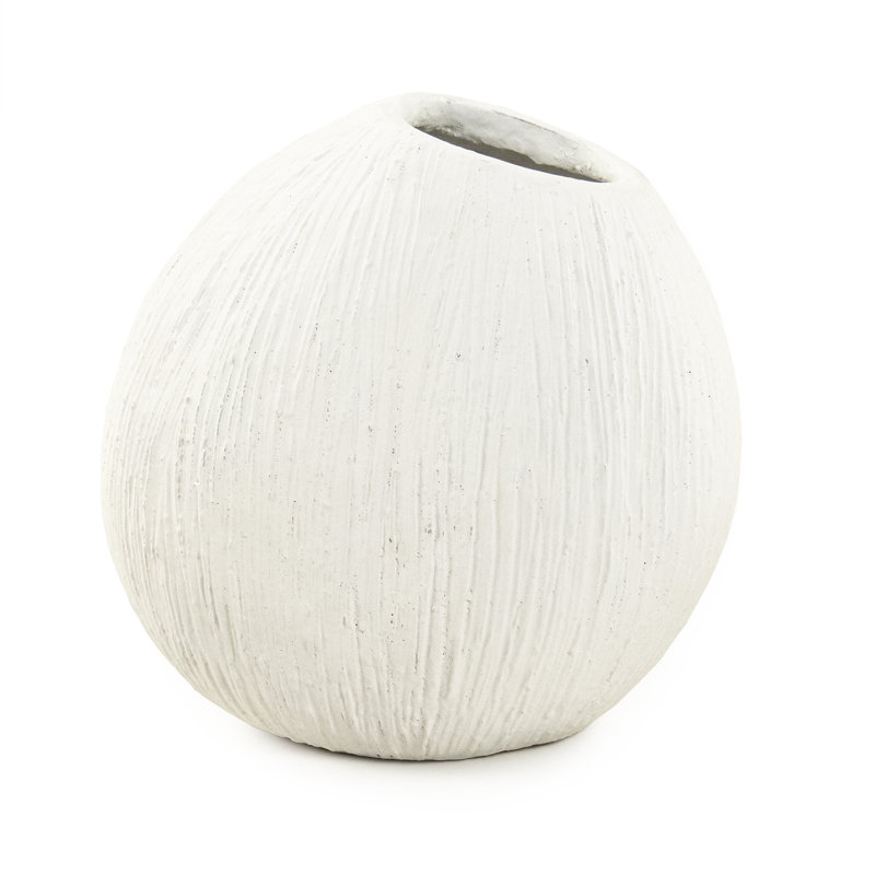 Amirah Handmade Cement Table Vase, 16" H x 16" W x 12" D