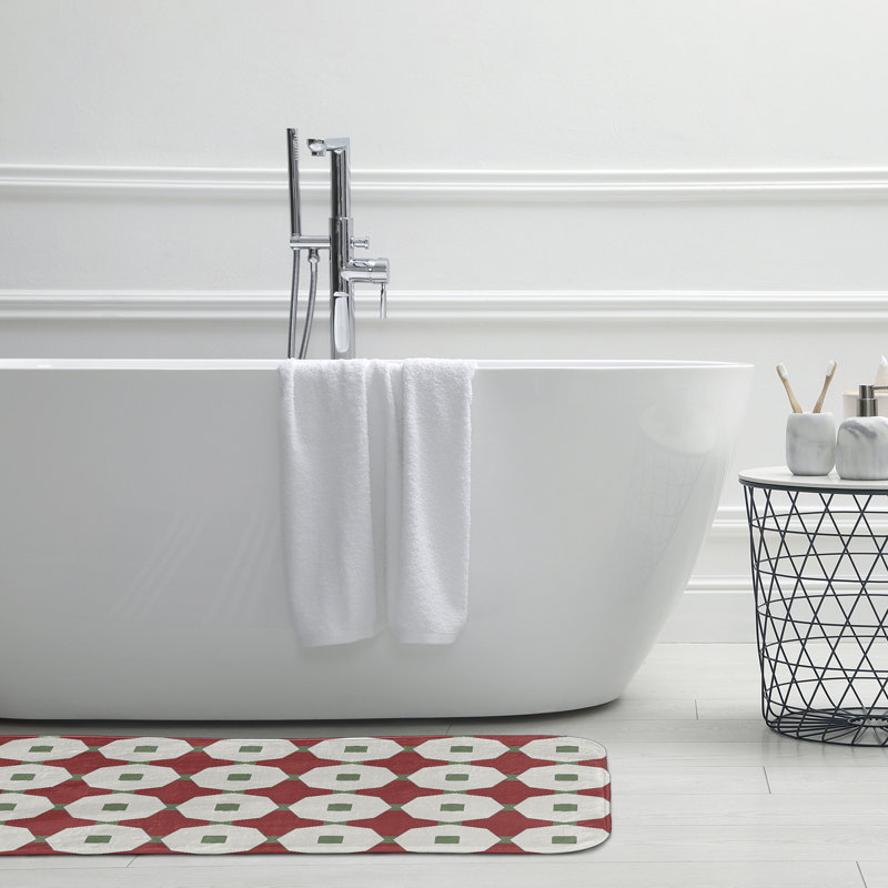 Tapis de bain GGG, L 21 po x L 34 po, Rouge