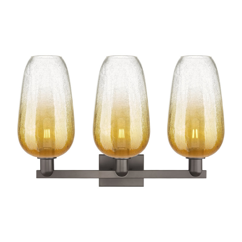 Kazmierski - Bronze huilé - Lumière de meuble-lavabo, Transparent, jaune / bronze huilé
