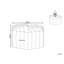 53cm Wide Hexagon No Pattern Pouffe Ottoman