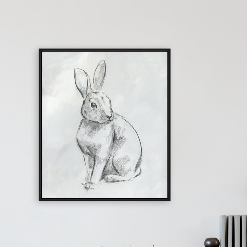 Rabbit In Gray Painting by Richard Ryder