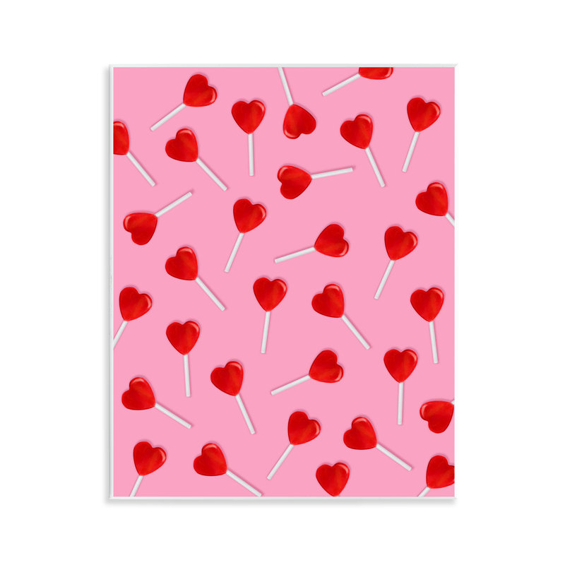 Heart Lollipop Pattern Wall Plaque, design by LISH Creative