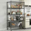 Yelena 90cm W Metal Shelving Unit with Wheels-106267443-106267445