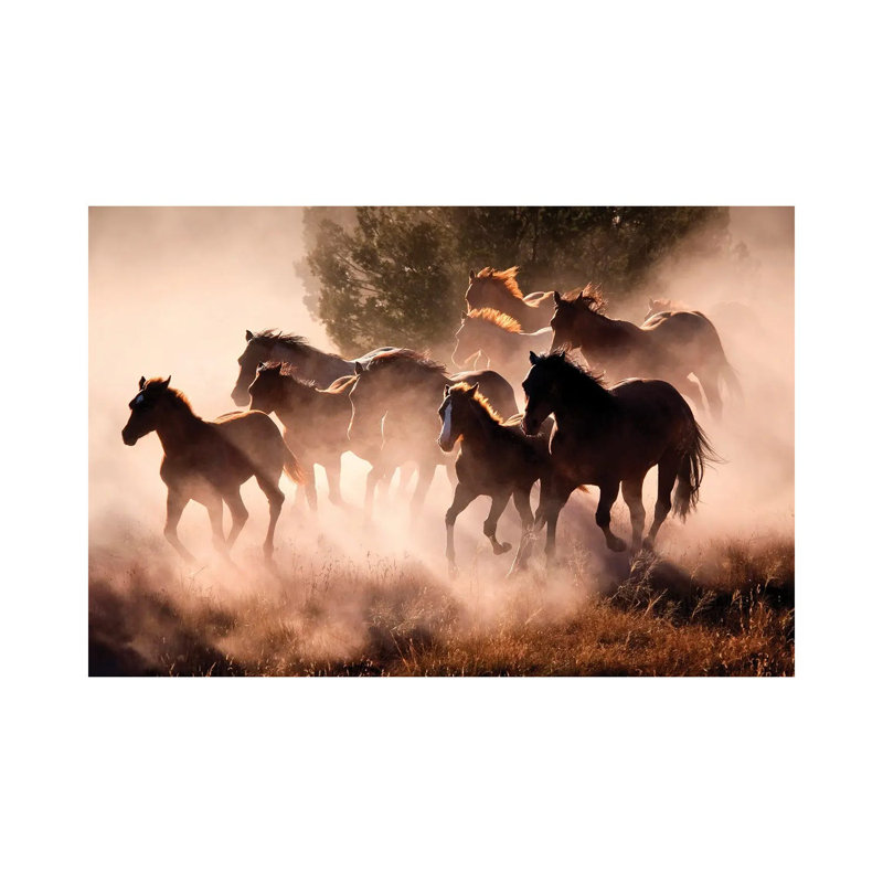 Horses by Lisa Dearing - Wrapped Canvas Print, 20.32 cm H x 30.48 cm W