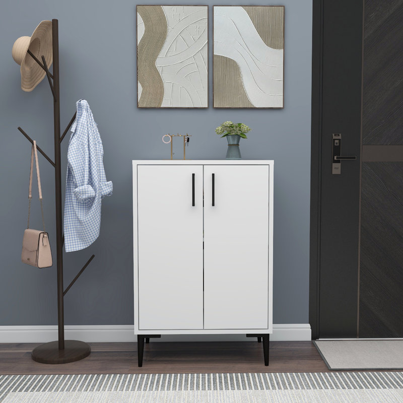 Shoe Storage Cabinet Ruby , White
