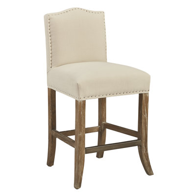 Brickell Upholstered Stool with Solid Wood Frame