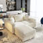 Canapé modulaire surdimensionné en velours côtelé avec repose-pieds-775894805