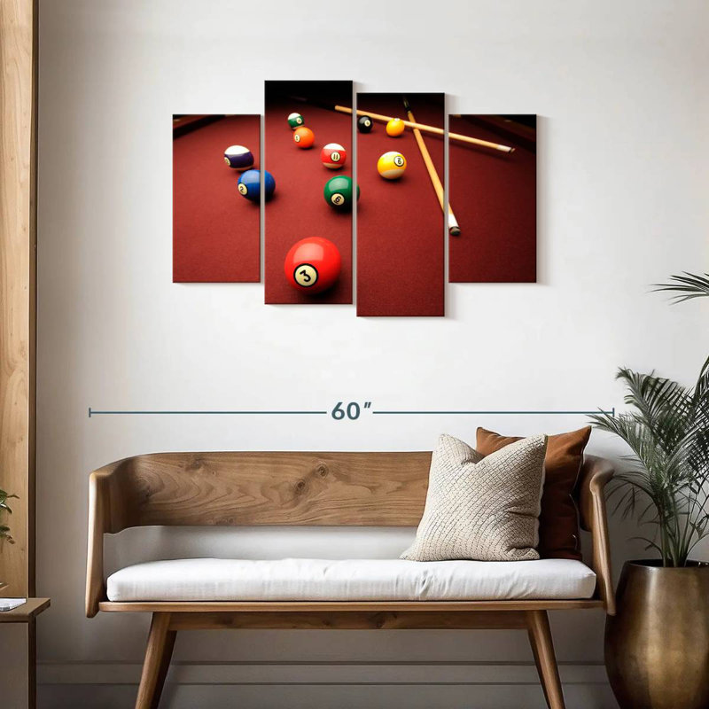 Senne, jeu de billard, H 27 po x l 43 po