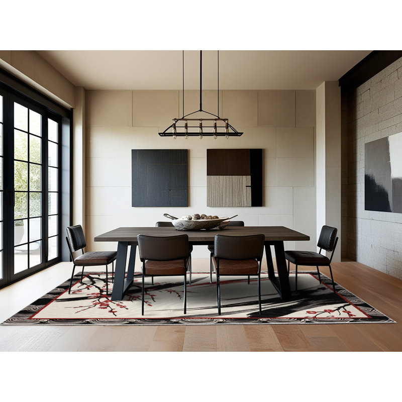 Cherry Breeze Rug, Square 6'