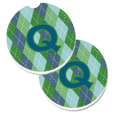 Ceramic Round 2 Piece Car Coaster Set