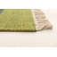 Tapis vert clair en laine à tissage plat rayé 4 pi 6 po x 6 pi 7 po Emmeryn