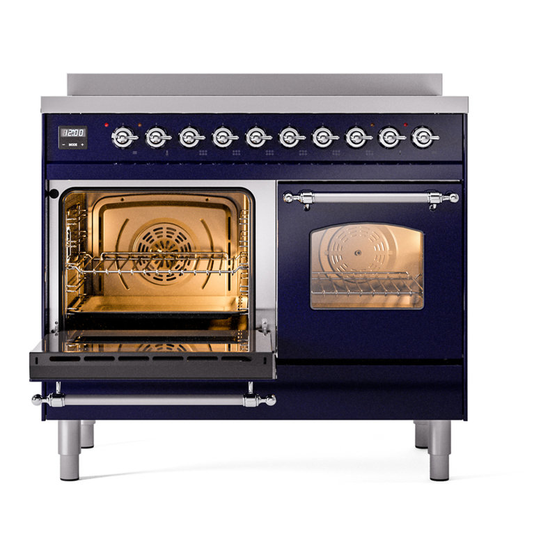 ILVE Nostalgie II 40 in Induction Range, Midnight Blue/Chrome