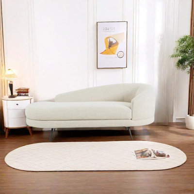 Chaise longue en tissu avec pieds en métal