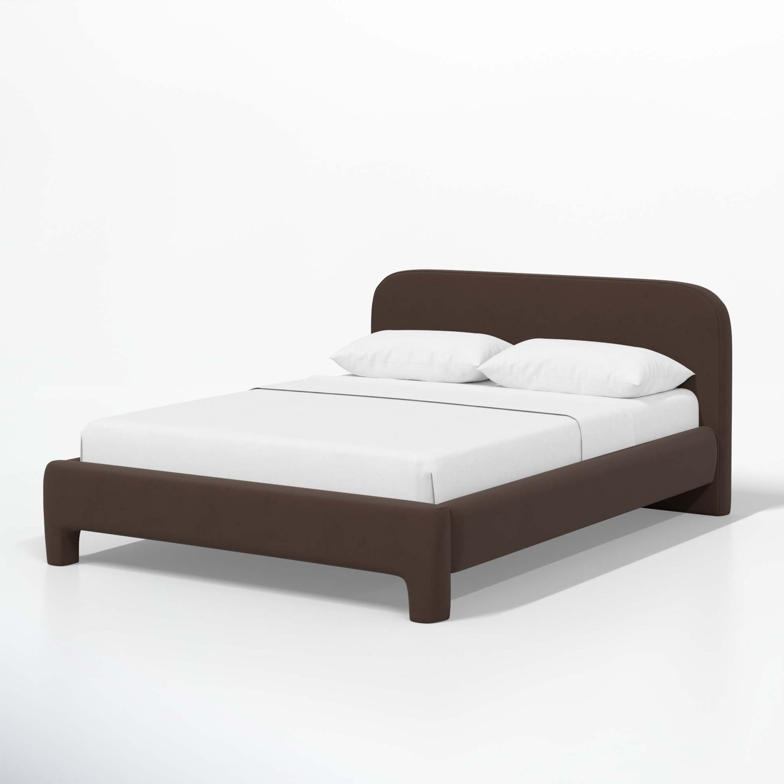 Illy Cotton Upholstered Bed, Classic Chocolate Velvet, California King