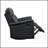 Black Leather Swivel Glider Reclining Chair With Plush Comfort, Ideal For Luxurious Living Room Relaxation-7414774