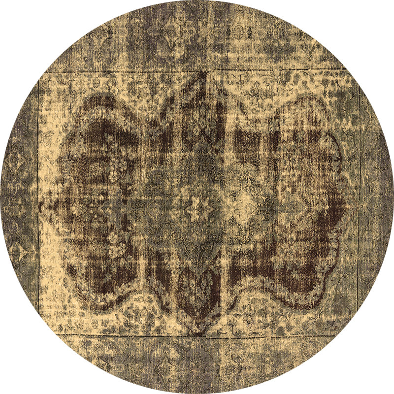 Geordan Oriental Indoor Rug, Round 6'