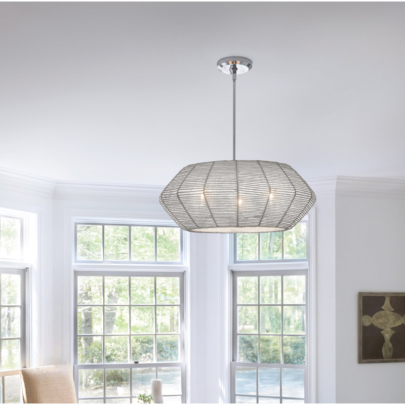 Luca 7 - Light Chandelier, Chrome, Natural/White