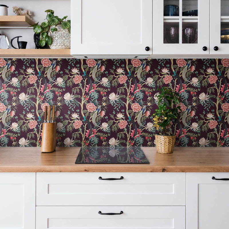 Caydie 30cm x 30cm PVC Mosaic Tile in Burgundy