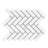 Adonis Pure 1" x 3" Porcelain Herringbone Mosaic Tile