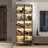 5-Tier Glass Door Display Case With Changeable LED Lights