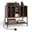 Record Player Stand With Charging Station, Turntable Stand End Sofa Side Table With Open Shelves, Metal Frame Albums Vinyl Record Storage Cabinet Holder For Living Room Bedroom-516260929