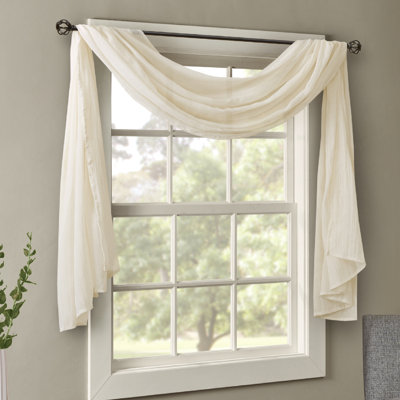 Harper Solid Crushed Single Scarf Sheer