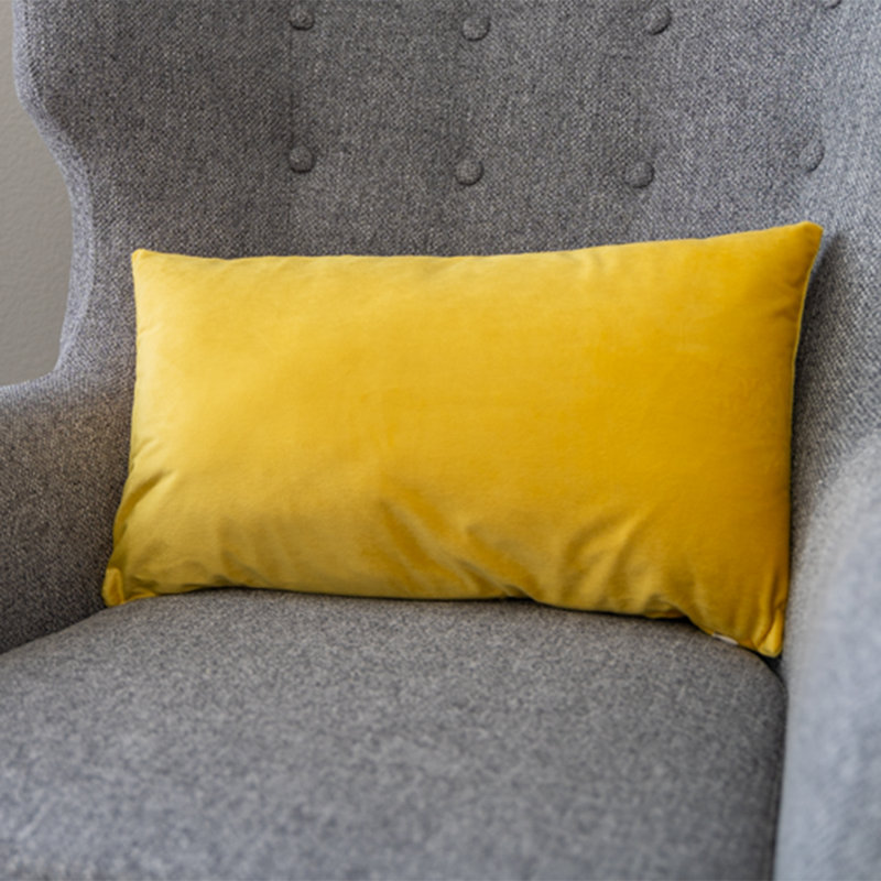 Set of 2 Throw Pillow Covers Only– 12"x20" Decorative Throw Pillow Covers, Yellow