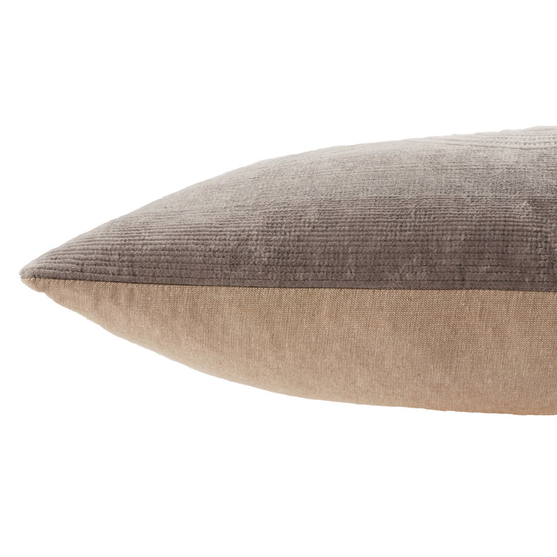 Housse et insert de coussin en coton Ramona, 100 % polyester, Clocher gris / argent / applique argent