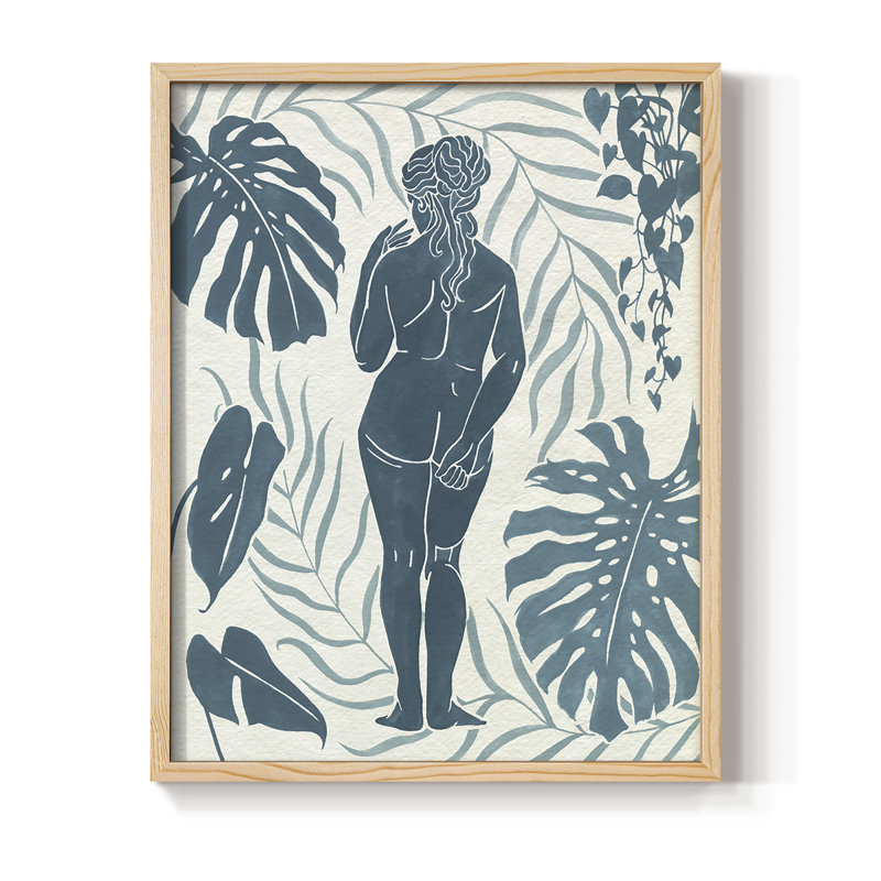 Moon Gazer III, reproduction encadrée - bois massif, H 11 po x l 9 po