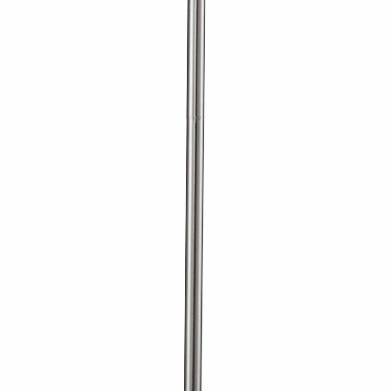 60.5 Inch Contemporary Crystal Shade Floor Lamp With Polished Chrome Base And Clear Faux Crystal Design, Brushed Nickel